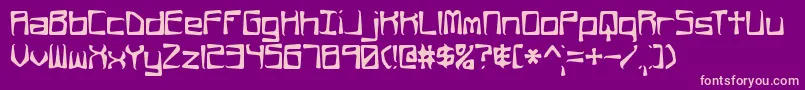 RehearsalOffsetBrk Font – Pink Fonts on Purple Background
