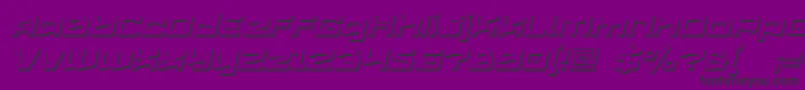 Logofontik4fExtrudedItalic Font – Black Fonts on Purple Background