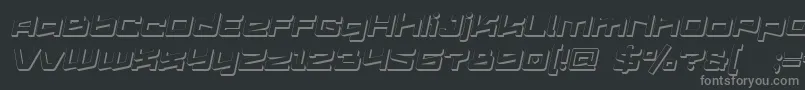More about Logofontik4fExtrudedItalic Font Logofontik4fExtrudedItalic Font – Gray Fonts on Black Background