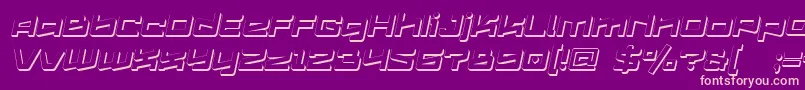 Logofontik4fExtrudedItalic Font – Pink Fonts on Purple Background