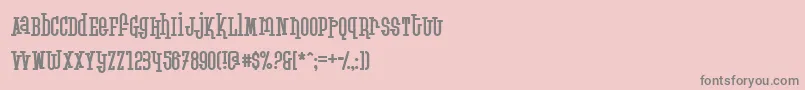 フォントKrupke ffy – ピンクの背景に灰色の文字