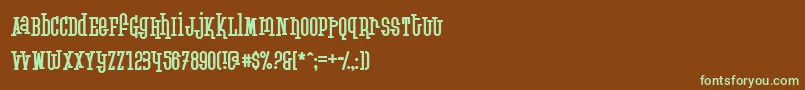 Krupke ffy Font – Green Fonts on Brown Background