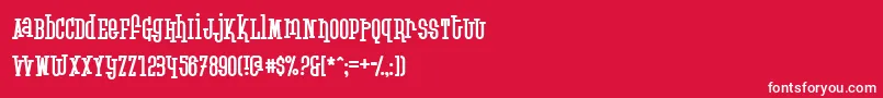 Krupke ffy Font – White Fonts on Red Background