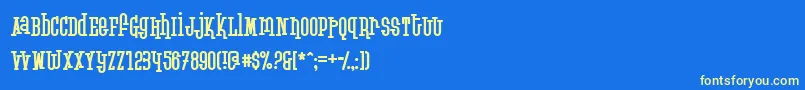 Шрифт Krupke ffy – жёлтые шрифты на синем фоне