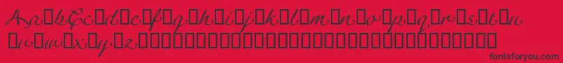 LinotypeagogoSwashthree Font – Black Fonts on Red Background