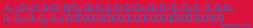 LinotypeagogoSwashthree Font – Blue Fonts on Red Background