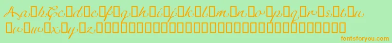 fuente LinotypeagogoSwashthree – Fuentes Naranjas Sobre Fondo Verde