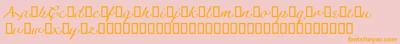 LinotypeagogoSwashthree Font – Orange Fonts on Pink Background