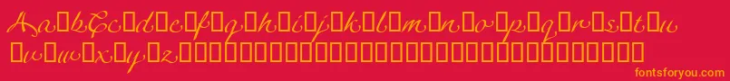 LinotypeagogoSwashthree Font – Orange Fonts on Red Background