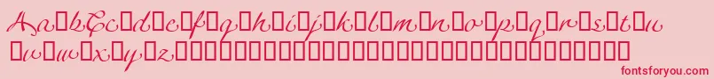 LinotypeagogoSwashthree Font – Red Fonts on Pink Background