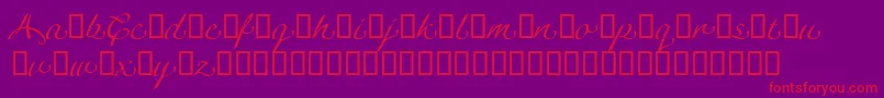 Шрифт LinotypeagogoSwashthree – красные шрифты на фиолетовом фоне