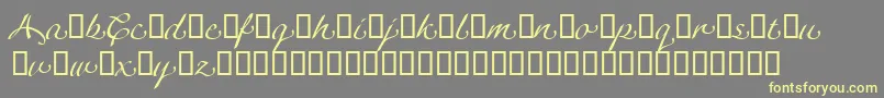 More about LinotypeagogoSwashthree Font LinotypeagogoSwashthree Font – Yellow Fonts on Gray Background