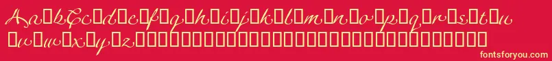 More about LinotypeagogoSwashthree Font LinotypeagogoSwashthree Font – Yellow Fonts on Red Background