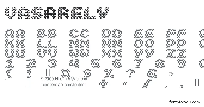 Czcionka Vasarely – alfabet, cyfry, specjalne znaki