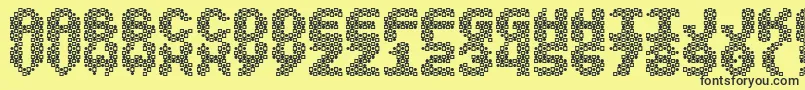 Vasarely Font – Black Fonts on Yellow Background