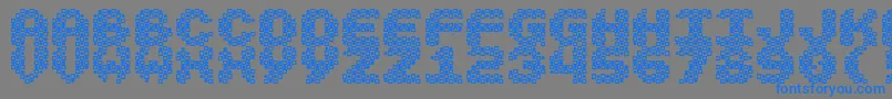 Vasarely Font – Blue Fonts on Gray Background