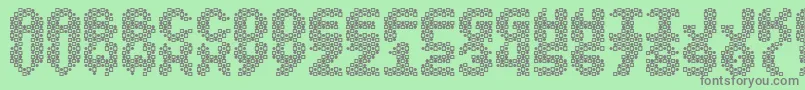 Vasarely Font – Gray Fonts on Green Background