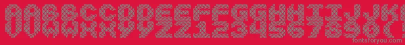 Vasarely Font – Gray Fonts on Red Background