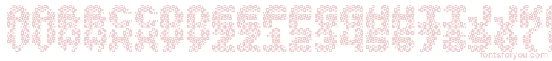 フォントVasarely – 白い背景にピンクのフォント