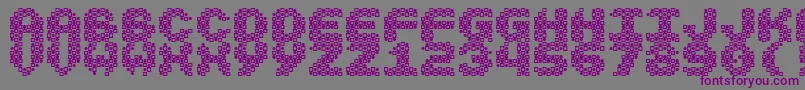 Vasarely Font – Purple Fonts on Gray Background