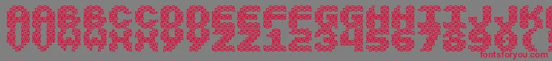 Vasarely Font – Red Fonts on Gray Background
