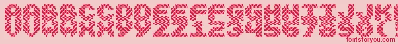 Vasarely Font – Red Fonts on Pink Background