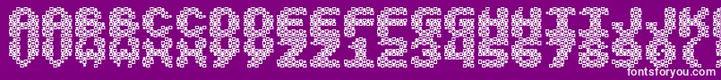 Vasarely Font – White Fonts on Purple Background