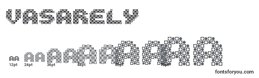 Vasarely Font Sizes