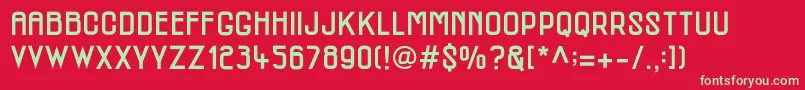 McmBold Font – Green Fonts on Red Background