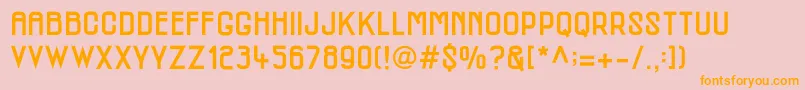 McmBold Font – Orange Fonts on Pink Background