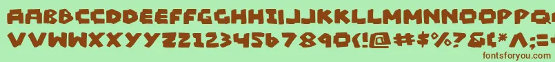 Madv2 Font – Brown Fonts on Green Background
