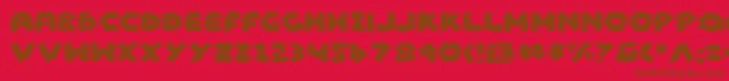 Madv2 Font – Brown Fonts on Red Background