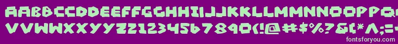 Madv2 Font – Green Fonts on Purple Background