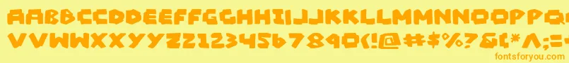 Madv2 Font – Orange Fonts on Yellow Background