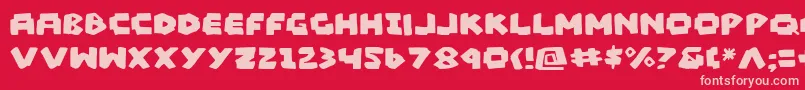 フォントMadv2 – 赤い背景にピンクのフォント