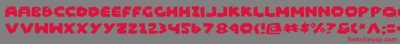 フォントMadv2 – 赤い文字の灰色の背景