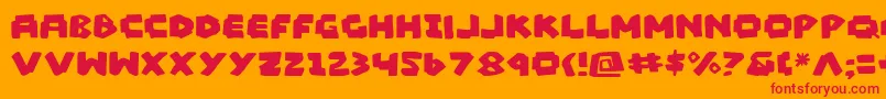 Madv2 Font – Red Fonts on Orange Background