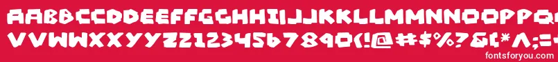 フォントMadv2 – 赤い背景に白い文字