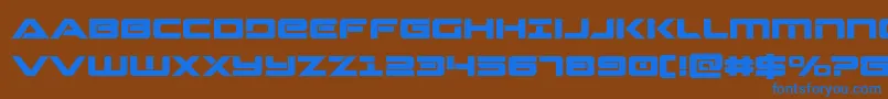 Strikelord Font – Blue Fonts on Brown Background