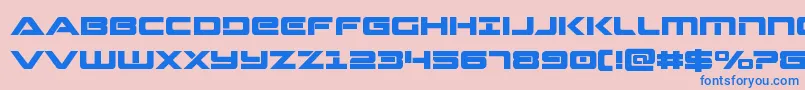 フォントStrikelord – ピンクの背景に青い文字