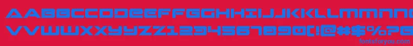 Strikelord Font – Blue Fonts on Red Background