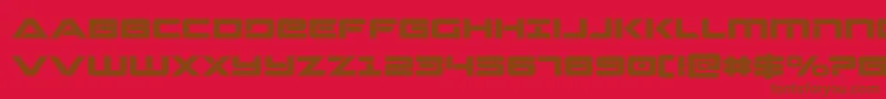 Strikelord Font – Brown Fonts on Red Background