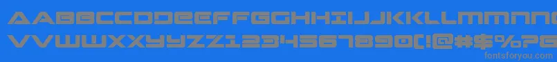 Strikelord Font – Gray Fonts on Blue Background