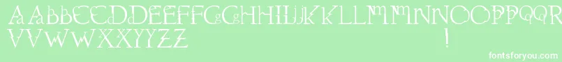 Dawnland.Dissonus Font – White Fonts on Green Background