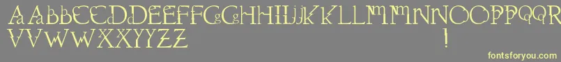 Dawnland.Dissonus Font – Yellow Fonts on Gray Background