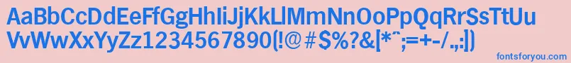 フォントHamburgserialBold – ピンクの背景に青い文字