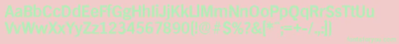 HamburgserialBold Font – Green Fonts on Pink Background