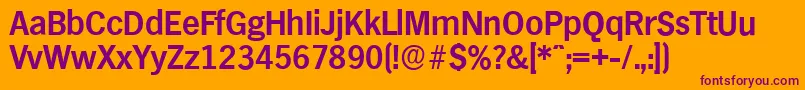 HamburgserialBold Font – Purple Fonts on Orange Background