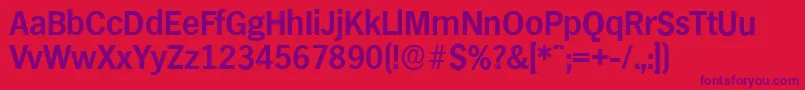 フォントHamburgserialBold – 赤い背景に紫のフォント