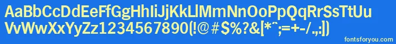 HamburgserialBold Font – Yellow Fonts on Blue Background